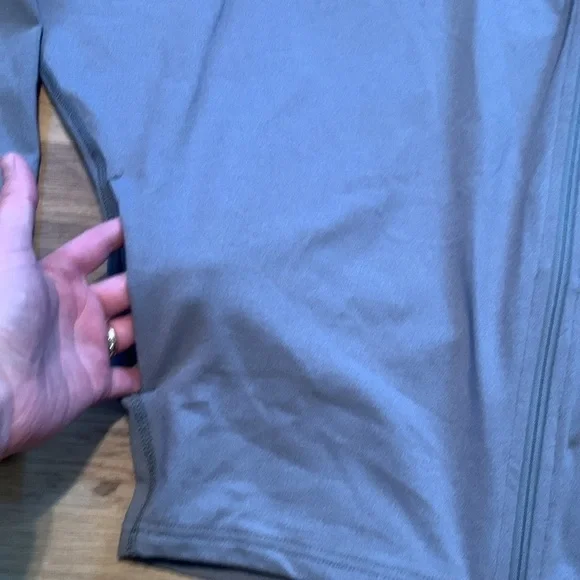 NWT Karma Debi Drop Shoulder Long Sleeve Zip Up Jacket Gray Women’s M - Picture 7 of 13